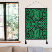 Polynesian Tradition Green Hanging Poster - AH Hanging Poster 50 x 75 cm Cotton And Linen - Polynesian Pride