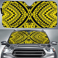 Polynesian Tradition Car Sun Shade Auto Sun Shade Universal Fit Yellow - Polynesian Pride