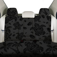 Polynesian Turtle Palm And Sea Pebbles Gray Back Seat Cover - Polynesian Pride