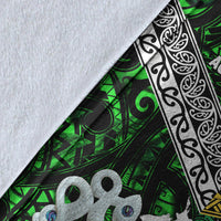 New Zealand And Vanuatu Premium Blanket Together - Green LT8 - Polynesian Pride