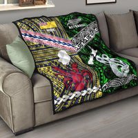 New Zealand And Niue Premium Quilt Together - Green LT8 - Polynesian Pride