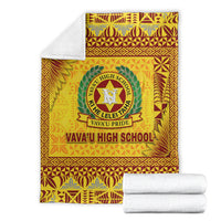 Tonga Vava'u High School Premium Blanket Simplified Version - Gold LT8 - Polynesian Pride