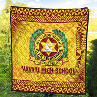 Tonga Vava'u High School Premium Quilt Simplified Version - Gold LT8 - Polynesian Pride