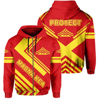 Hawaii Protect Mauna Kea Hoodie Zip Unisex Red - Polynesian Pride
