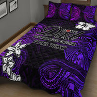 (Custom Personalised) Polynesian Fathers Day Quilt Bed Set I Love You In Every Universe - Purple LT8 - Polynesian Pride
