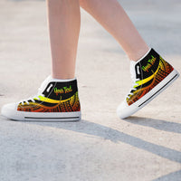 Yap Custom Personalised High Top Shoes Reggae - Polynesian Tentacle Tribal Pattern - Polynesian Pride