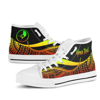 Yap Custom Personalised High Top Shoes Reggae - Polynesian Tentacle Tribal Pattern - Polynesian Pride