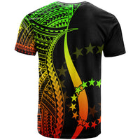 Cook Islands Custom T Shirt Reggae Polynesian Tentacle Tribal Pattern - Polynesian Pride