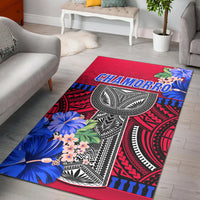 Guam Chamorro Area Rug Latte Stone Red Polynesian Haligi LT13 Red - Polynesian Pride