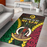 Vanuatu Indigenous Area Rug Proud To Be Ni - Vanuatu Polynesian Pattern LT13 Black - Polynesian Pride