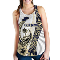 Guam Fish Hook Women Tank Top White Style LT6 white - Polynesian Pride