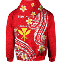 Custom Hawaii Hoodie Red Polynesian Line Style LT9 - Polynesian Pride