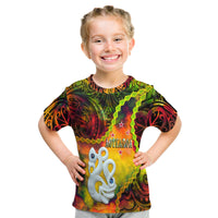 New Zealand Maori T Shirt Aotearoa Manaia Reggae Paua Shell Kia Ora LT9 Kid Reggae - Polynesian Pride