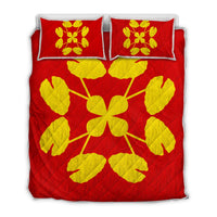 Hawaiian Royal Pattern Quilt Bed Set - Royal - D3 Style Art - Polynesian Pride