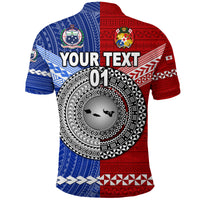 Custom Tonga and Samoa Together Polo Shirt Unique Style, Custom Text and Number LT8 - Polynesian Pride