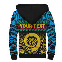 (Custom Personalised) Torba Province Sherpa Hoodie Vanuatu Pig Tusk Polynesian Flag Style LT14 - Polynesian Pride