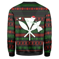 Hawaii Santa Claus Surf Christmas Pattern Sweatshirt - Tan Style - AH - Polynesian Pride
