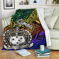 Samoa Premium Blanket - Rainbow Polynesian Pattern - Polynesian Pride