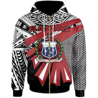 Samoa Zip up Hoodie Samoa Active Unisex Black - Polynesian Pride
