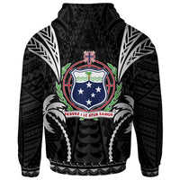 Samoa Zip up Hoodie Blood Runs Through My Veins Style Black - Polynesian Pride