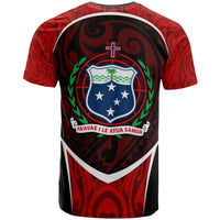 Samoa T Shirt Polynesian Sport Style Red - Polynesian Pride