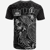 Samoa T Shirt Samoan Turtle Hibiscus Black - Polynesian Pride