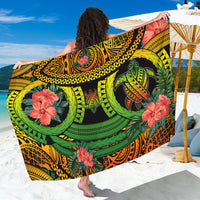 Polynesian Turtle Sarong Circle Turtle Hibiscus Reggae LT9 One Size 44 x 66 inches Reggae - Polynesian Pride