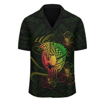 Hawaii Warrior Hibiscus Polynesian Hawaiian Shirt - Flo Style - AH - Polynesian Pride