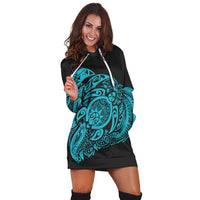 Simple Hoodie Dress Blue AH - Polynesian Pride