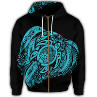 Simple Zip Hoodie Blue - Polynesian Pride