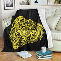 Simple Premium Blankets Yellow AH White - Polynesian Pride