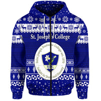 St. Josephs College Christmas Zip Hoodie Simple Style LT8 - Polynesian Pride