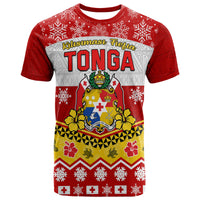 Tonga Christmas Kilisimasi Fiefia Coat of Arms T Shirt LT9 Red - Polynesian Pride