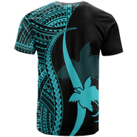 Papua New Guinea Custom T Shirt Turquoise Micronesian Tentacle Tribal Pattern - Polynesian Pride