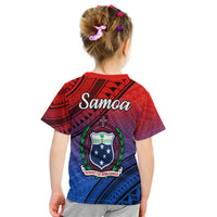 (Custom Personalised) Samoa T Shirt KID Style Gradient Sporty Original LT13 - Polynesian Pride