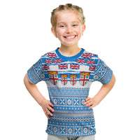 Fiji Polynesian T Shirt Kid Fijian Tropical Flowers LT13 - Polynesian Pride