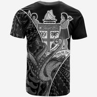 Fiji T Shirt Octopus Style White Color - Polynesian Pride