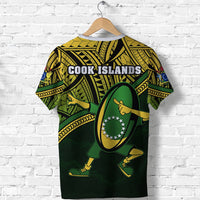 Custom Cook Islands Rugby T Shirt Dab Trend Creative - Polynesian Pride