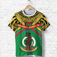 Vanuatu T Shirt Simple Coat of Arms Rugby Unisex Green - Polynesian Pride