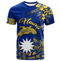 Nauru Independence The Way Of Water T Shirt LT2 BLUE - Polynesian Pride