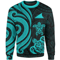 Tokelau Sweater - Turquoise Tentacle Turtle Unisex Turquoise - Polynesian Pride
