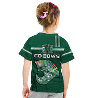 Hawaii Football T Shirt KID Kakau Rainbow Warriors Helmet Go Bows LT14 - Polynesian Pride