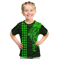 (Custom Personalised) Hawaii T Shirt KID Kakau Kanaka Maoli Combine Polynesian Shark Ver.02 LT14 Youth XL Size14 - Polynesian Pride