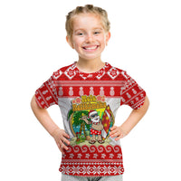 Hawaii Christmas T Shirt KID Kanaka Polynesian Santa Claus Mele Kalikimaka LT14 Youth XL Size14 - Polynesian Pride
