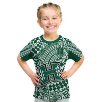 (Custom Text and Number) Hawaii Football T Shirt Rainbow Warriors Tribal Kakau LT14 - Polynesian Pride