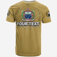 Custom Samoa Tribal Tattoo Coat of Arms T Shirt No.2 LT6 - Polynesian Pride