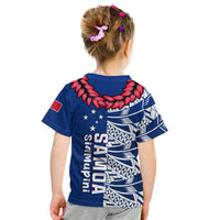 Toa Samoa Rugby T Shirt KID Siamupini Ula Fala Blue LT13 - Polynesian Pride