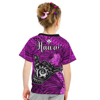 The Shaka Hawaii T Shirt KID Tropical Flowers Purple Version LT13 - Polynesian Pride
