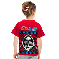 Guam Chamorro T Shirt Latte Stone Red Polynesian Haligi LT13 - Polynesian Pride