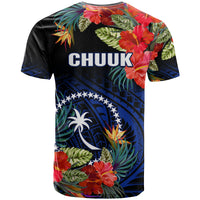 Chuuk State T Shirt FSM Hibiscus Flowers Mix Polynesian LT14 - Polynesian Pride